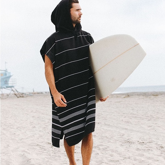 Sand Cloud Black/White Unisex Hooded Poncho - OS - NWOT - Picture 2 of 6